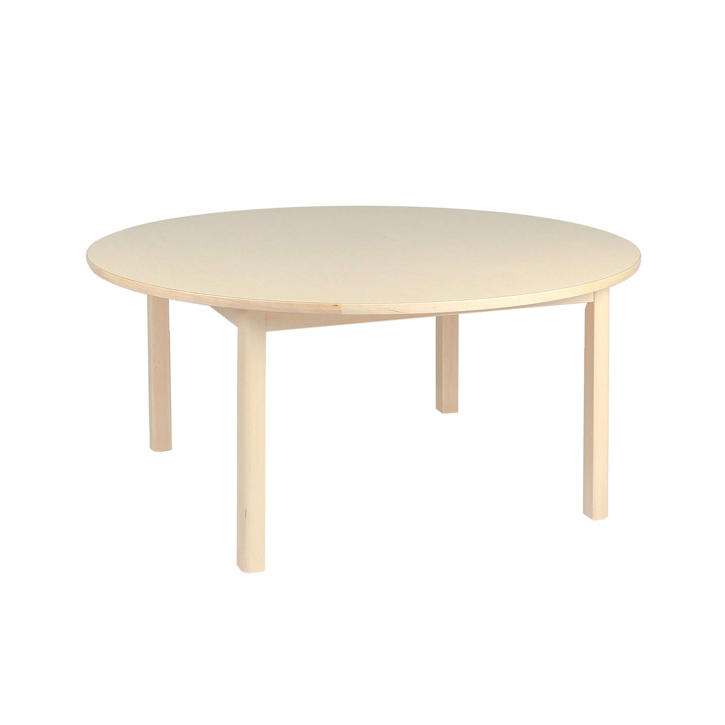 Elegance Circular Table ø120 - Sustainable natural wood classroom table - Eco-friendly, durable furniture for collaborative learning