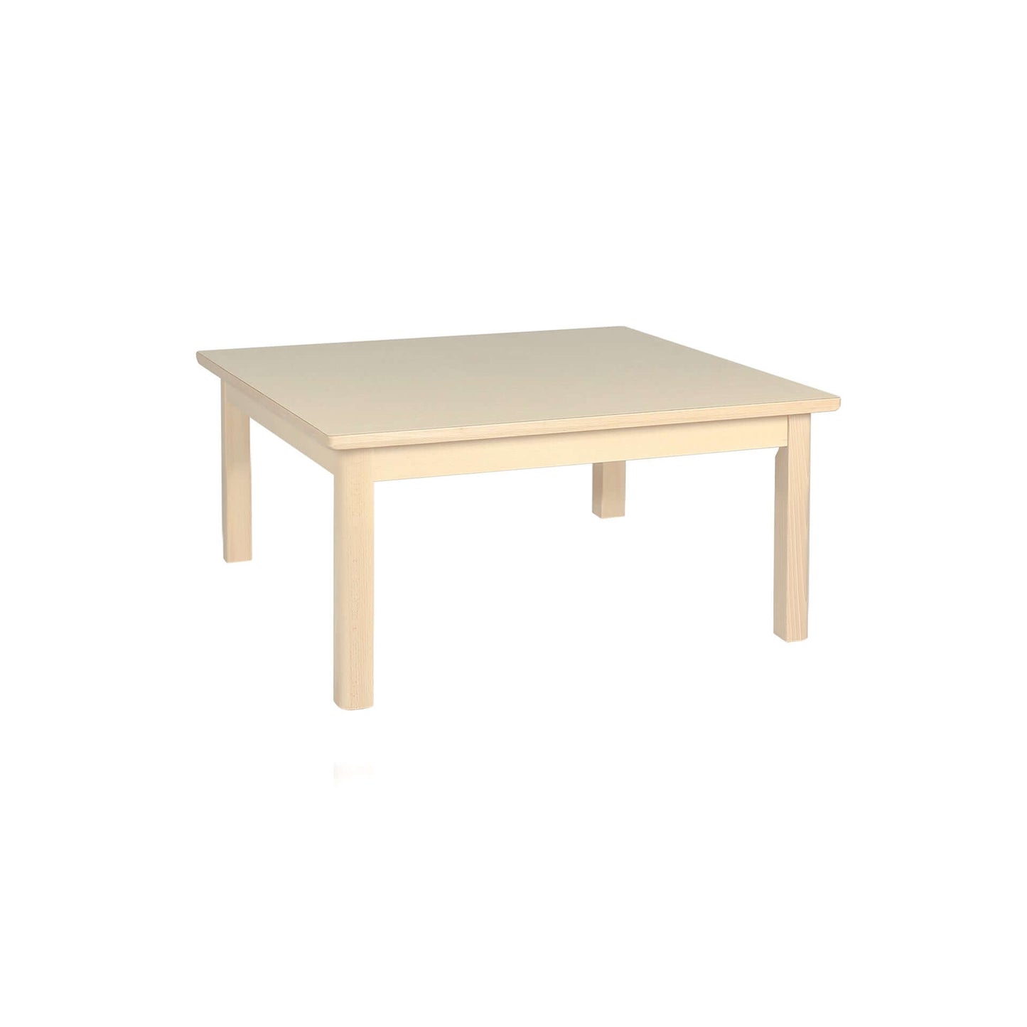 Elegance Square Table 80x80 - Sustainable natural wood classroom table - Eco-friendly, durable furniture for collaborative learning