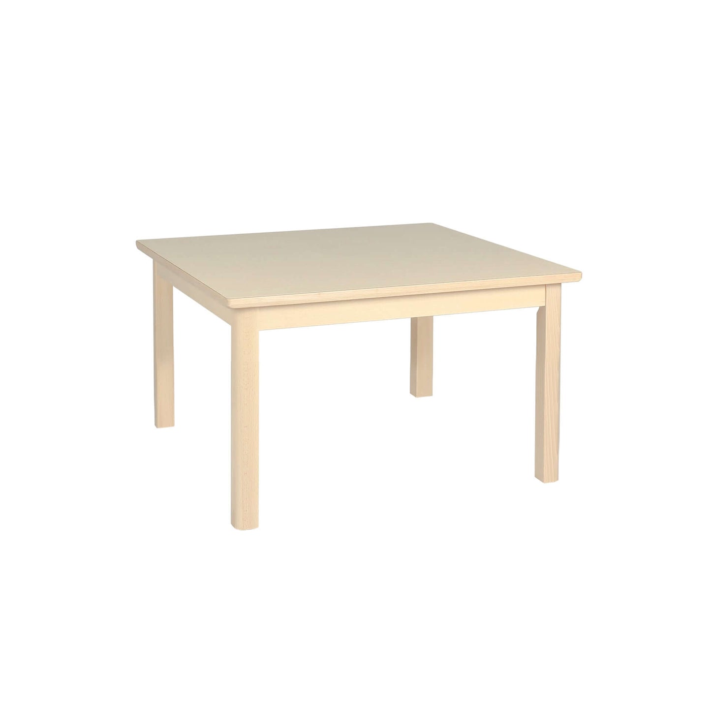 Elegance Square Table 80x80 - Sustainable natural wood classroom table - Eco-friendly, durable furniture for collaborative learning