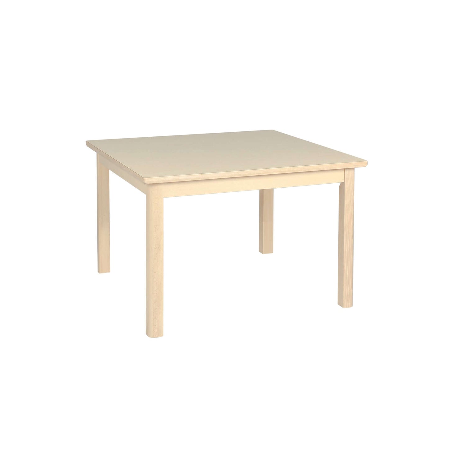 Elegance Square Table 80x80 - Sustainable natural wood classroom table - Eco-friendly, durable furniture for collaborative learning