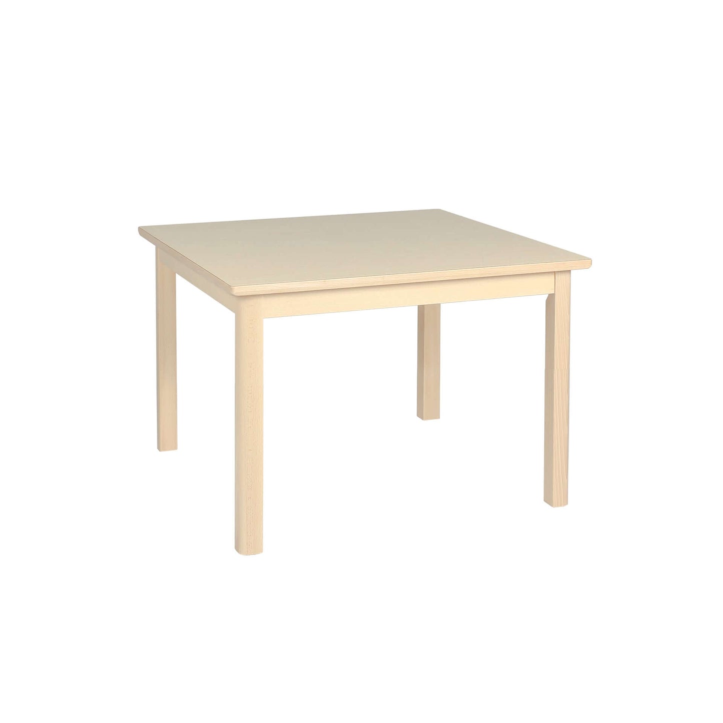 Elegance Square Table 80x80 - Sustainable natural wood classroom table - Eco-friendly, durable furniture for collaborative learning