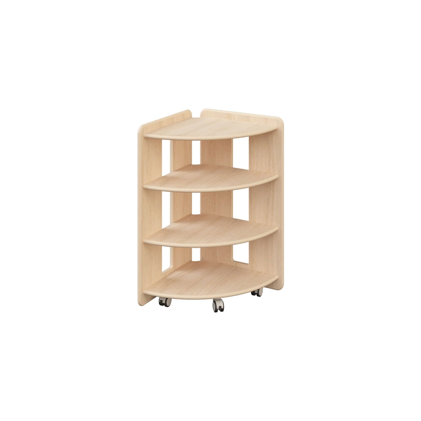 Ultimate N Curved Storage Unit - Natural wooden storage solution - Eco-friendly, versatile organization for educational materials