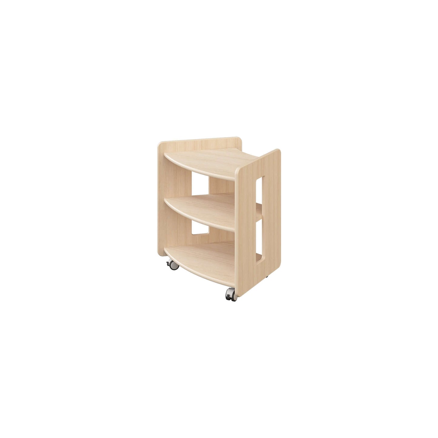 Ultimate N Curved Storage Unit - Natural wooden storage solution - Eco-friendly, versatile organization for educational materials