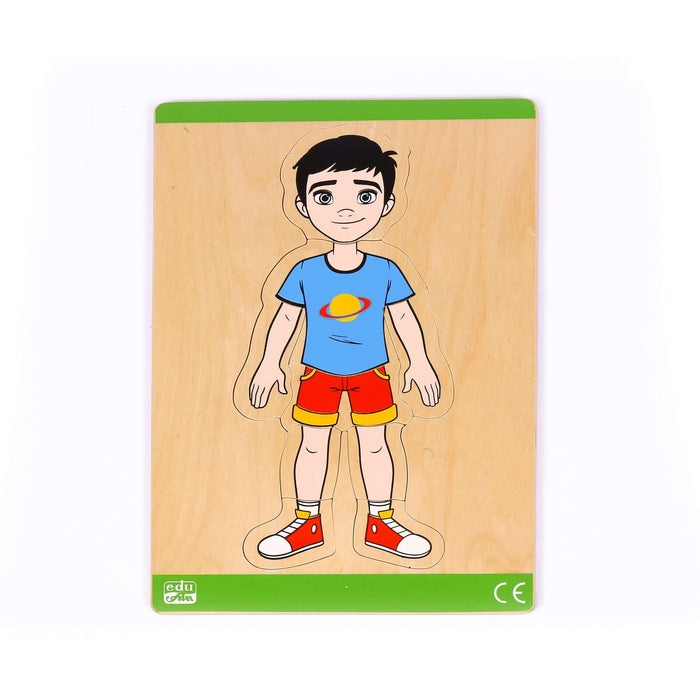 Building Up Body Parts Puzzles Boy 3 layers