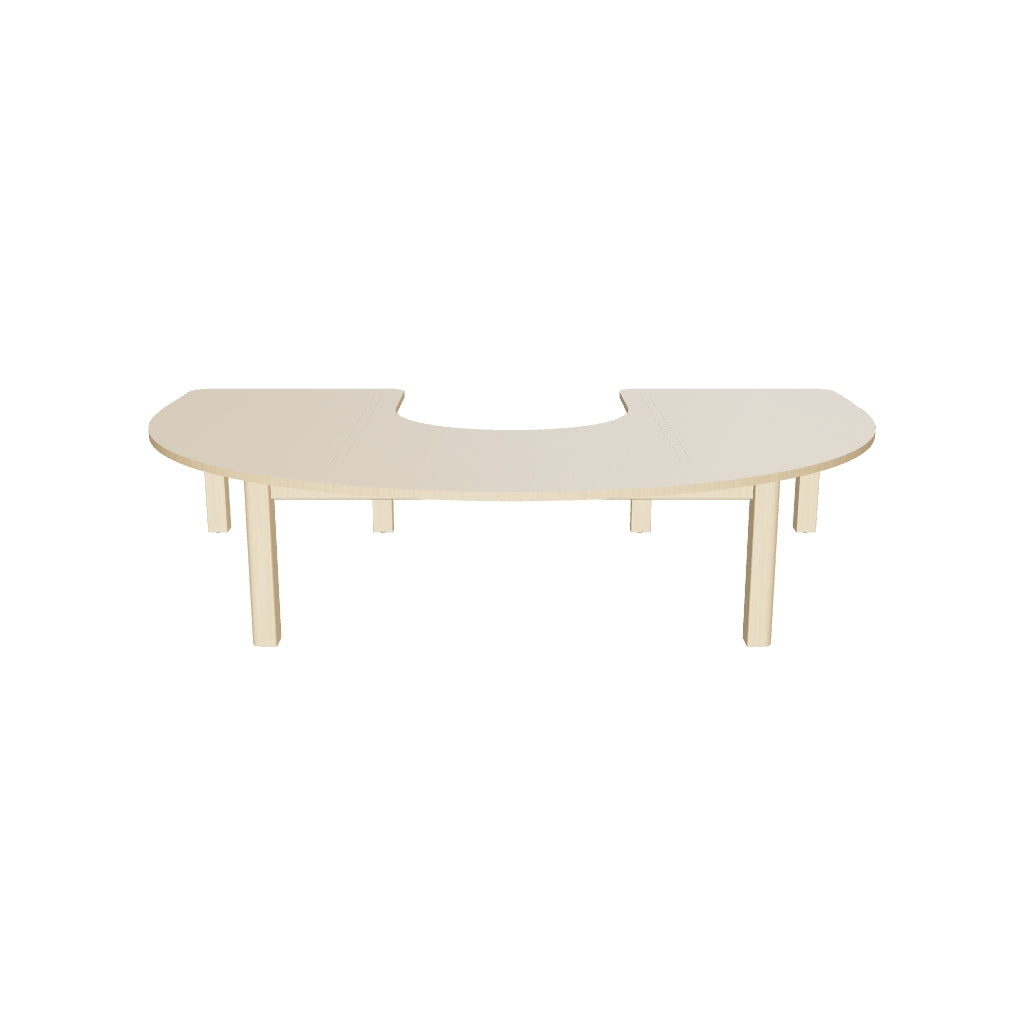 Elegance U Shape Table 180x120 — 3D model shows 180 × 120 × 40 cm (SKU 44670). Other sizes vary.