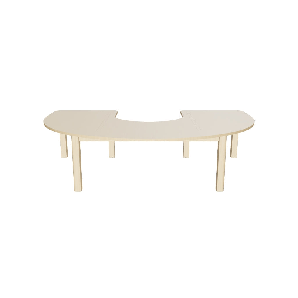 Elegance U Shape Table 180x120 — 3D model shows 180 × 120 × 46 cm (SKU 44671). Other sizes vary.